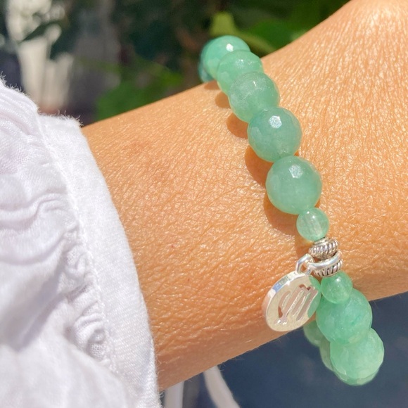 Aventurine Virgo ♍️ Heart Bracelet - Picture 3 of 9